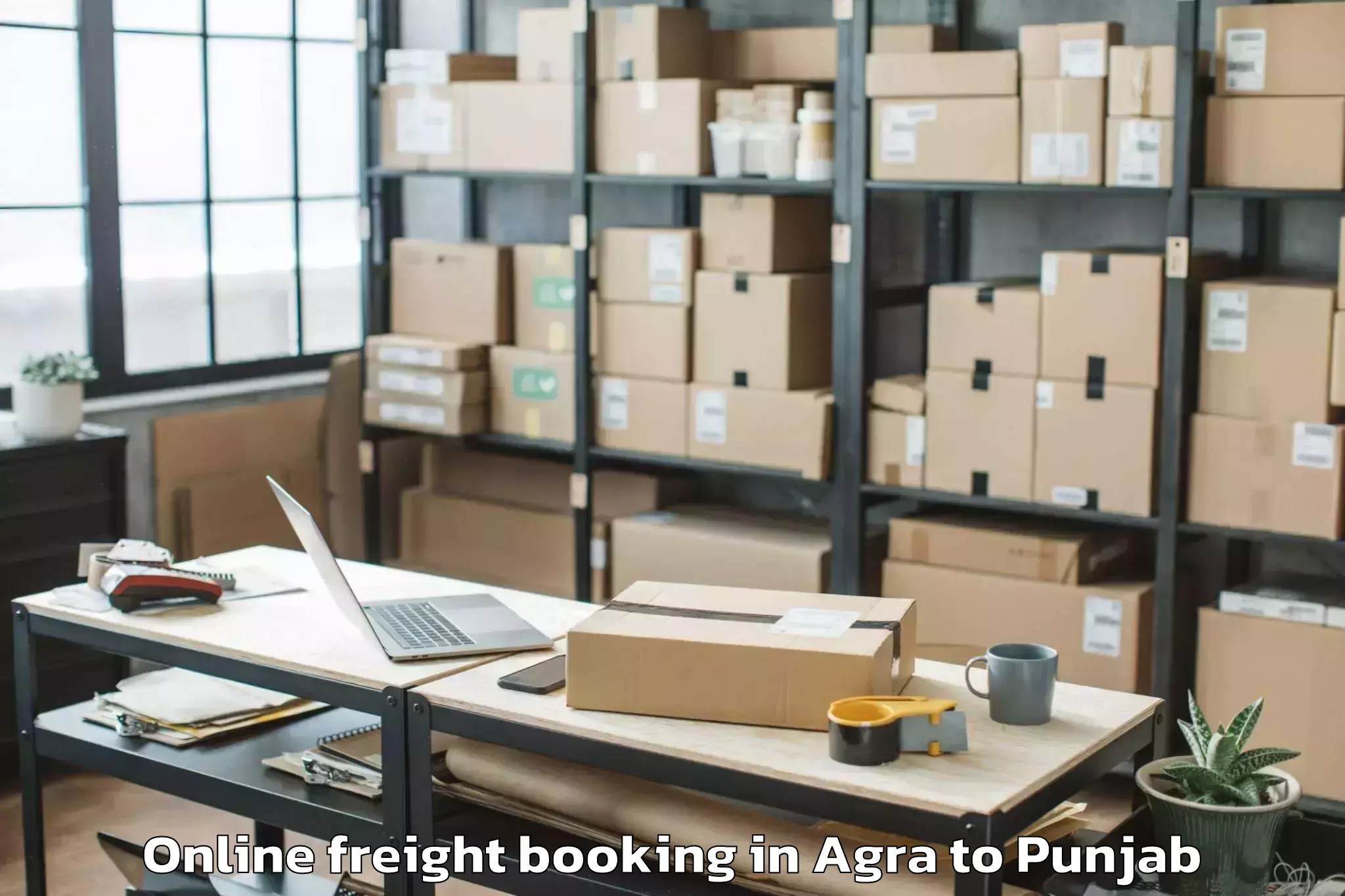 Trusted Agra to Siswan Online Freight Booking